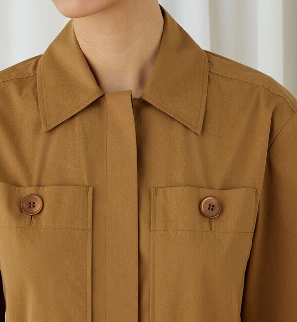 DES PRES「ストレッチポプリン ハーフスリーブジャンプスーツ」|オールインワン|