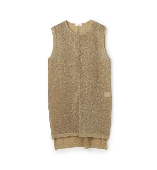 MACPHEE「シアーラメ ノースリーブワンピース」|ワンピース|91 ゴールド