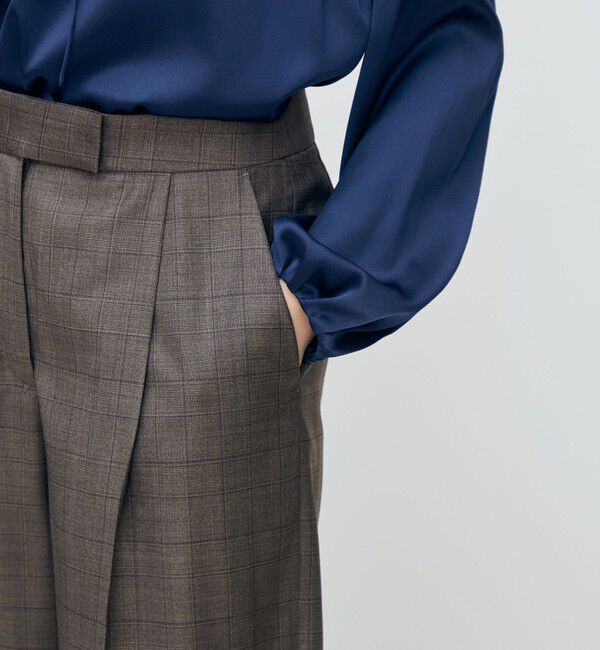 TOMORROWLAND collection「365 GLEN CHECK タックワイドパンツ」|その他|