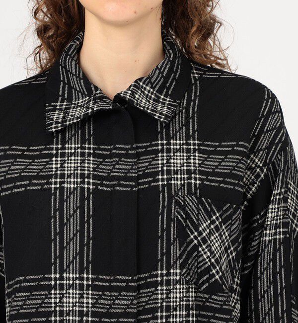 DES PRES「 ハイツイストウールチェック スタンドカラーコート」|その他|