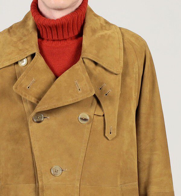 TOMORROWLAND MENS「ゴートスウェード シングルブレステッド ハーフコート」|その他|