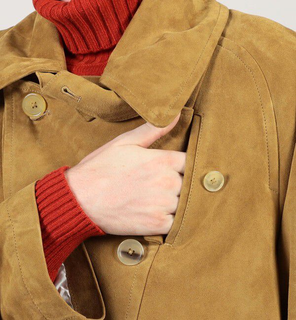 TOMORROWLAND MENS「ゴートスウェード シングルブレステッド ハーフコート」|その他|