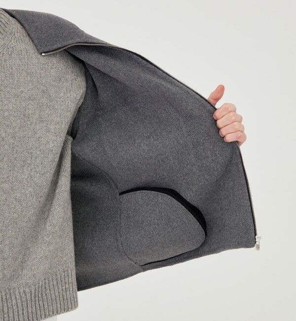 GALERIE VIE「ウールカシミヤダブルフェイス フーデッドブルゾン」|その他|