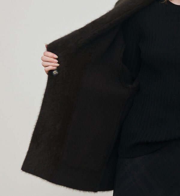 DES PRES「フォックスカシミヤ ショールカラーコート」|その他|
