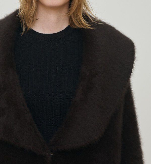 DES PRES「フォックスカシミヤ ショールカラーコート」|その他|