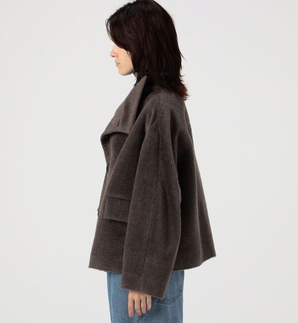 GALERIE VIE「スーリーアルパカシャギー ハイネックオーバルコート」|その他|