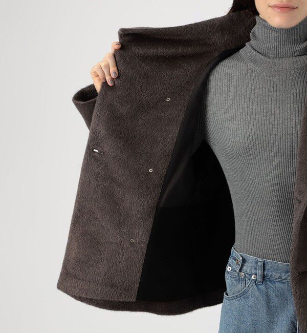 GALERIE VIE「スーリーアルパカシャギー ハイネックオーバルコート」|その他|