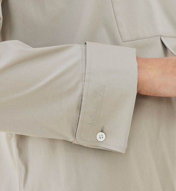 GALERIE VIE「ストレッチタイプライター ブザムロングブラウス」|シャツ・ブラウス|