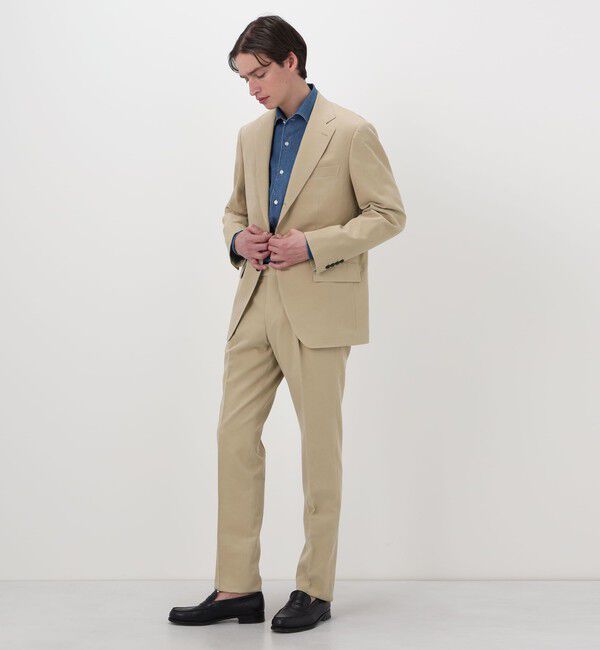 TOMORROWLAND MENS「シルクコットンリネン 2プリーツスラックス」|スラックス|