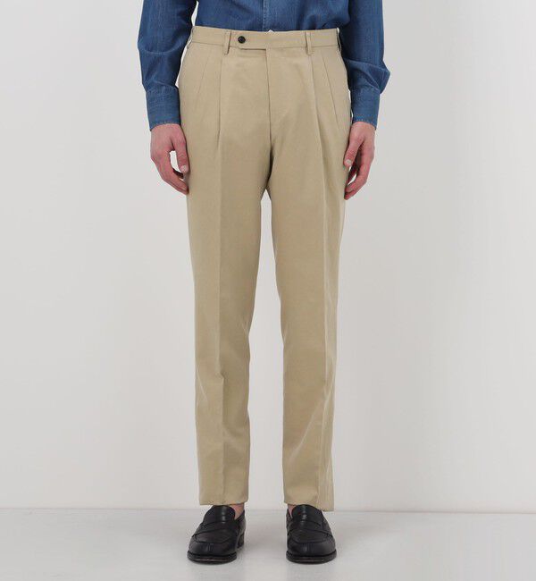 TOMORROWLAND MENS「シルクコットンリネン 2プリーツスラックス」|スラックス|