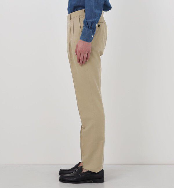 TOMORROWLAND MENS「シルクコットンリネン 2プリーツスラックス」|スラックス|