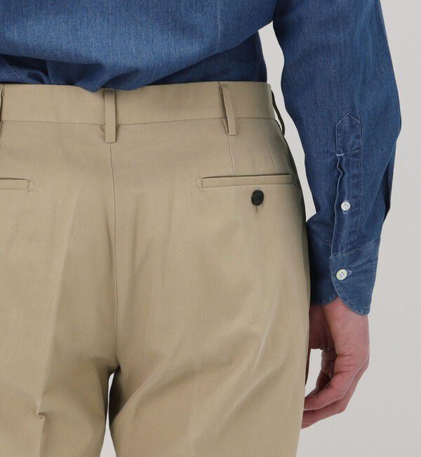 TOMORROWLAND MENS「シルクコットンリネン 2プリーツスラックス」|スラックス|