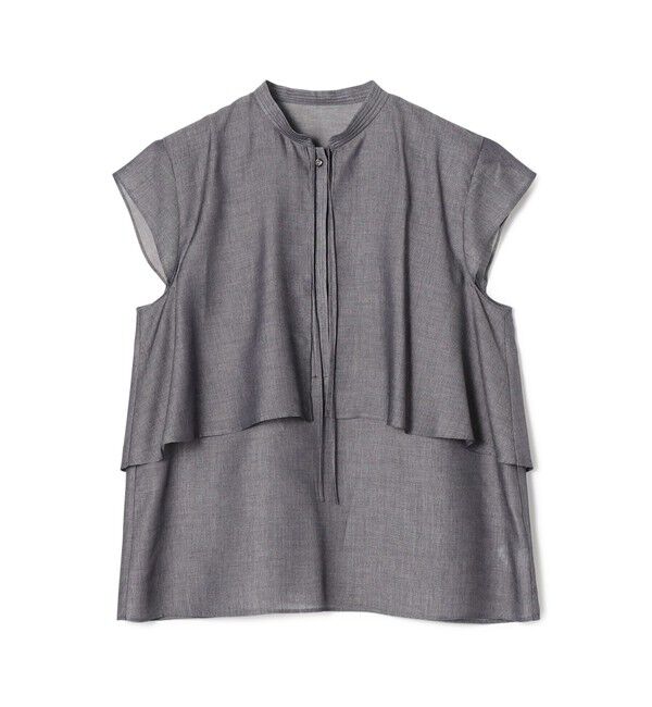 TOMORROWLAND collection「【WEB先行予約】レーヨンキュプラシャンブレー レイヤードブラウス」|シャツ・ブラウス|69 ネイビー