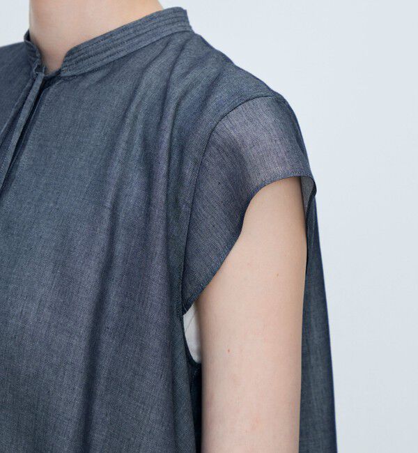 TOMORROWLAND collection「【WEB先行予約】レーヨンキュプラシャンブレー レイヤードブラウス」|シャツ・ブラウス|