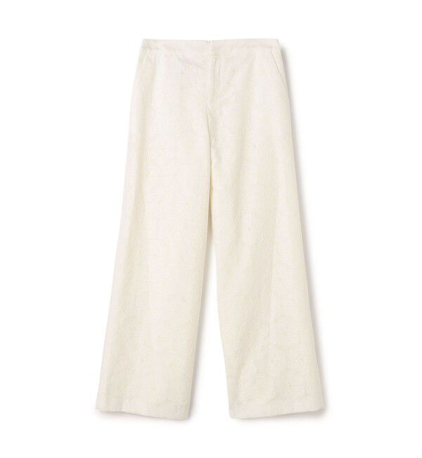 TOMORROWLAND collection「【WEB先行予約】ブロッサムエンブロイダリー ストレートパンツ」|その他|11 ホワイト