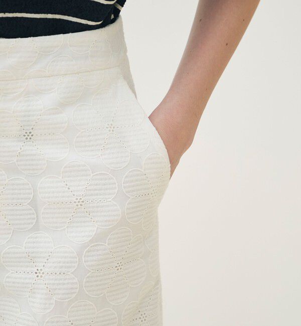 TOMORROWLAND collection「【WEB先行予約】ブロッサムエンブロイダリー ストレートパンツ」|その他|