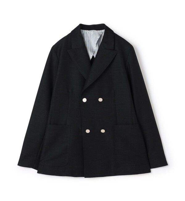 TOMORROWLAND MENS「シェットランドウール ダブルブレステッド 4Bジャケット」|テーラードジャケット|69 ネイビー