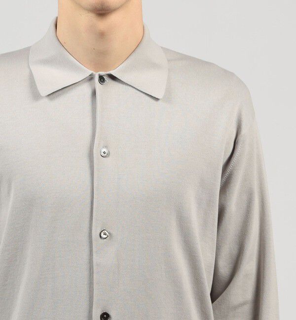 TOMORROWLAND MENS「TOMORROWLAND tricot ギザコットン ポロカラーカーディガン」|カーディガン|