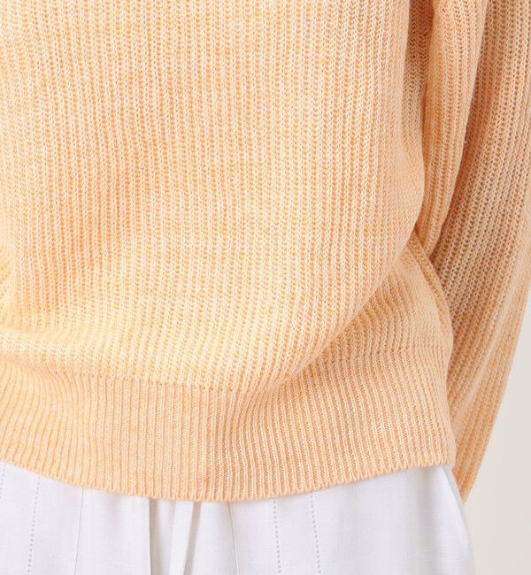 GALERIE VIE「リネンフィッシャーマンズリブ クルーネックプルオーバー」|ニット・セーター|