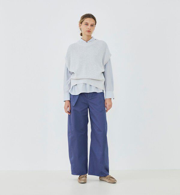 GALERIE VIE「フィッシャーマンズリブ クルーネックベスト」|ベスト・ジレ|