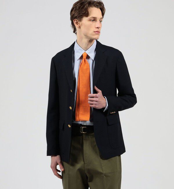 TOMORROWLAND MENS「トロピカルウーステッド シングルブレステッド 3Bブレザー ALFRED BROWN」|テーラードジャケット|