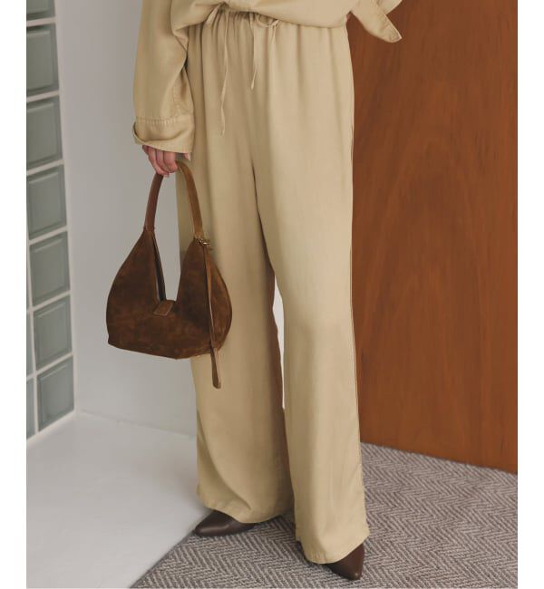 SLOBE IENA「《セットアップ対応可》製品染めイージーパンツ」|その他|ベージュ