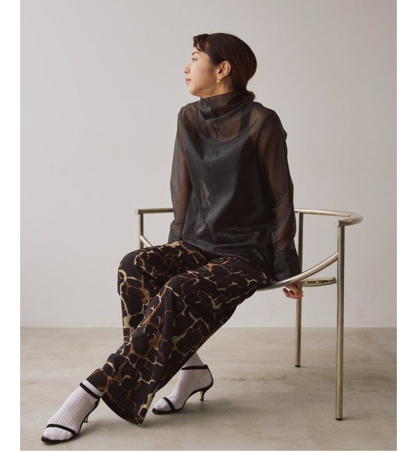 VERMEIL par iena「オーガンジーハイネックブラウス」|シャツ・ブラウス|