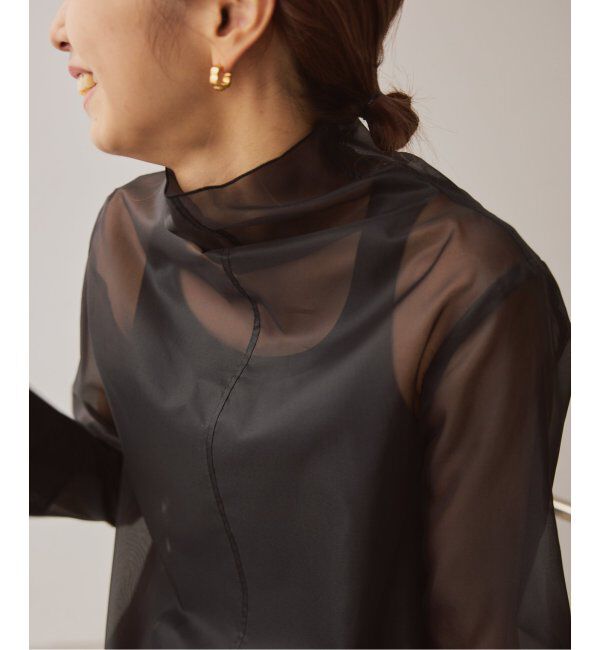 VERMEIL par iena「オーガンジーハイネックブラウス」|シャツ・ブラウス|