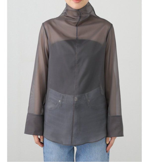 VERMEIL par iena「オーガンジーハイネックブラウス」|シャツ・ブラウス|