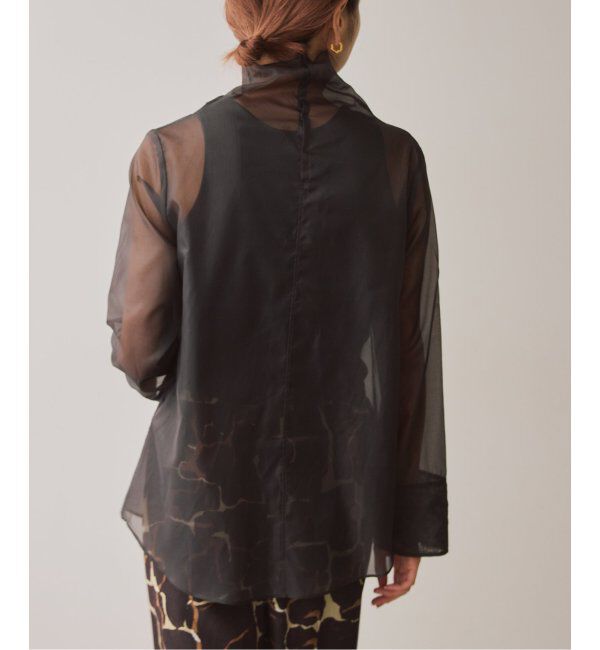 VERMEIL par iena「オーガンジーハイネックブラウス」|シャツ・ブラウス|