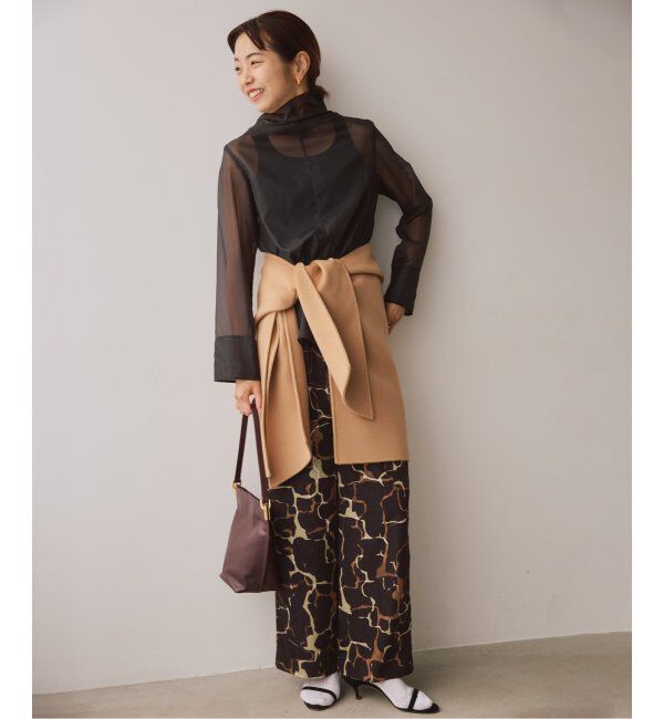 VERMEIL par iena「オーガンジーハイネックブラウス」|シャツ・ブラウス|