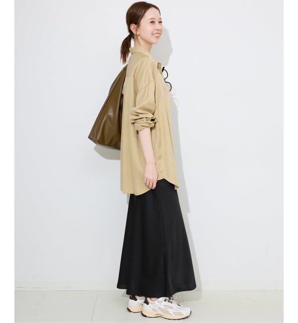 SLOBE IENA「サテンナロースカート」|スカート|