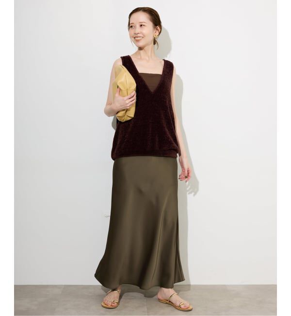 SLOBE IENA「サテンナロースカート」|スカート|