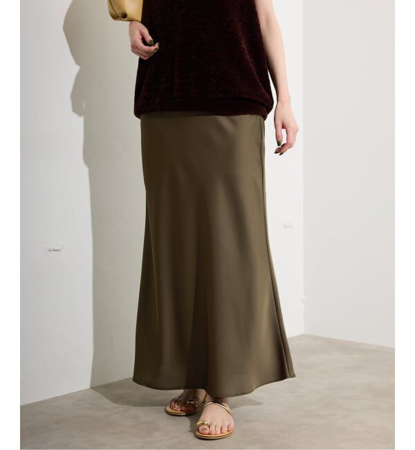 SLOBE IENA「サテンナロースカート」|スカート|