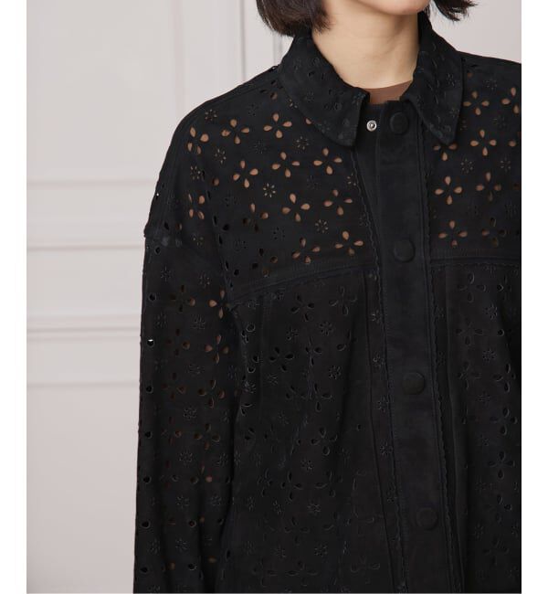 IENA LA BOUCLE「IENA LA BOUCLE Punching Suede Blouson」|その他|ブラック