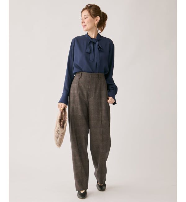 VERMEIL par iena「ヴィンテージブライトツイルボウタイブラウス」|シャツ・ブラウス|