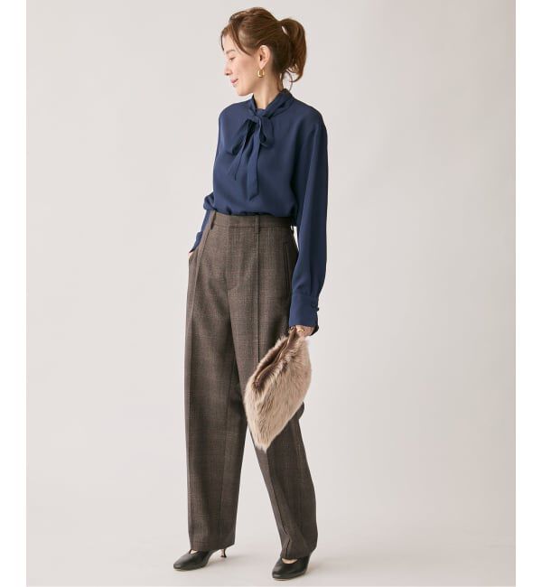 VERMEIL par iena「ヴィンテージブライトツイルボウタイブラウス」|シャツ・ブラウス|