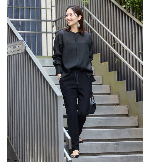 VERMEIL par iena「《追加》ツイルストレッチスリムパンツ」|スラックス|