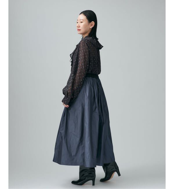 VERMEIL par iena「《一部店舗限定》ドットジャガードプリントフリルブラウス」|シャツ・ブラウス|