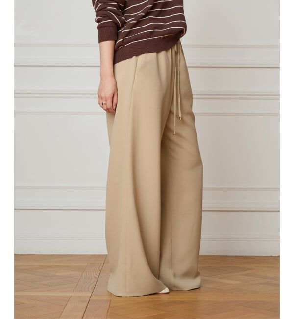 IENA LA BOUCLE「《追加2》IENA LA BOUCLE ポリエステルトロイージーパンツ」|その他|