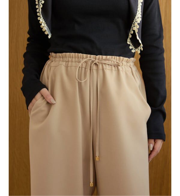 IENA LA BOUCLE「《追加2》IENA LA BOUCLE ポリエステルトロイージーパンツ」|その他|