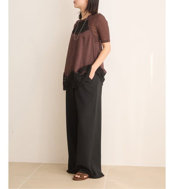 IENA LA BOUCLE「《追加2》IENA LA BOUCLE ポリエステルトロイージーパンツ」|その他|