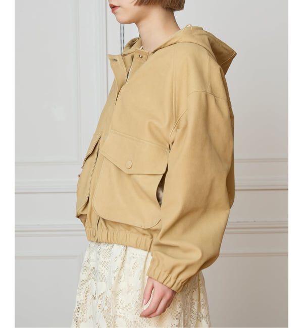 IENA LA BOUCLE「IENA LA BOUCLE GOATLEATHER HOODIEブルゾン」|その他|