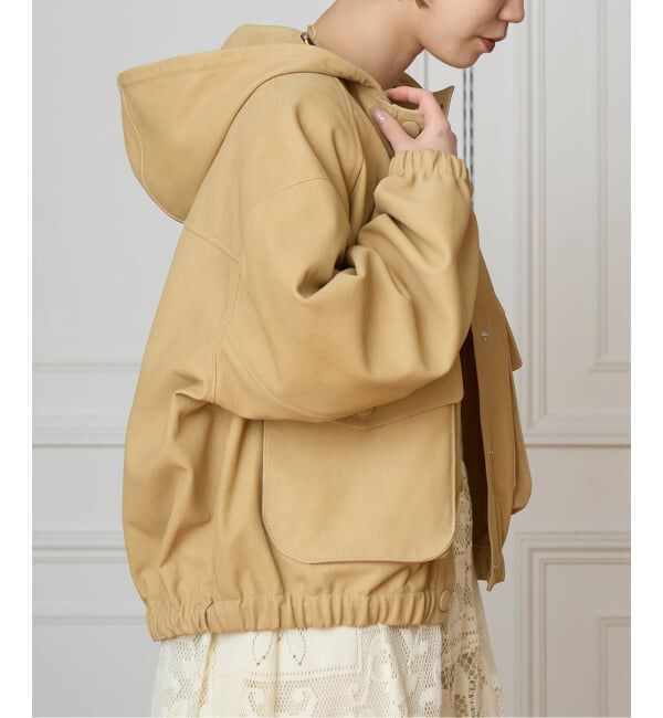 IENA LA BOUCLE「IENA LA BOUCLE GOATLEATHER HOODIEブルゾン」|その他|