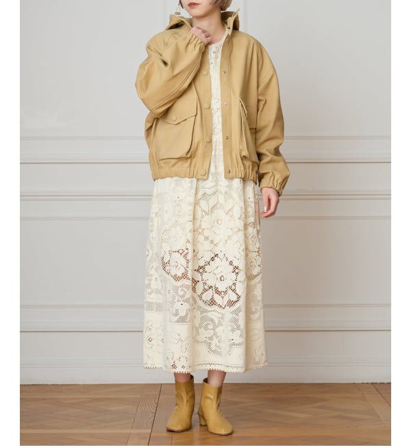 IENA LA BOUCLE「IENA LA BOUCLE GOATLEATHER HOODIEブルゾン」|その他|