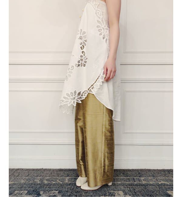 IENA LA BOUCLE「TOURNON /トゥルノン ハンドウーブン シルクイージーパンツ 26SSPT021」|その他|