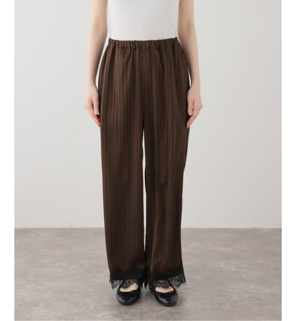 SLOBE IENA「ARCHIVE STANCE/アーカイブスタンス サテンストライプレースパンツ AS-050005」|その他|