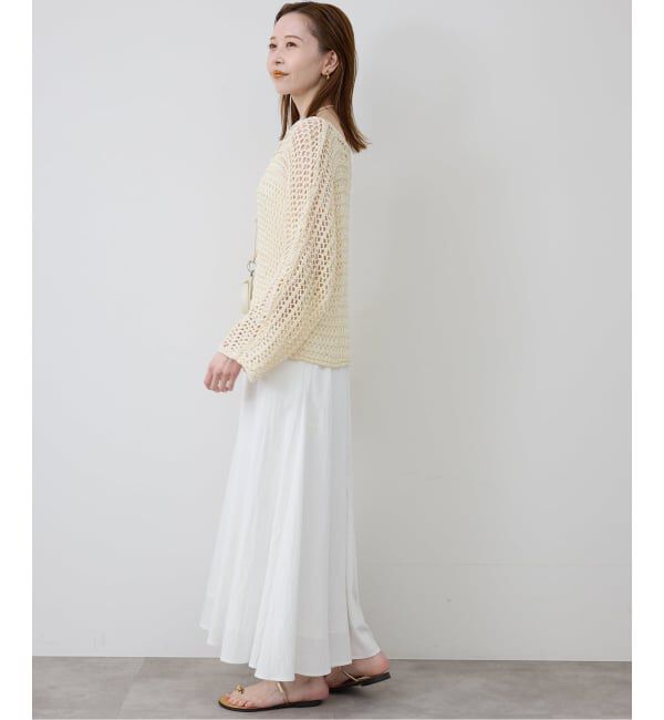 SLOBE IENA「《WEB限定/追加予約》ナイロンワッシャー切り替えギャザースカート」|スカート|