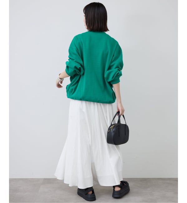 SLOBE IENA「《WEB限定/追加予約》ナイロンワッシャー切り替えギャザースカート」|スカート|