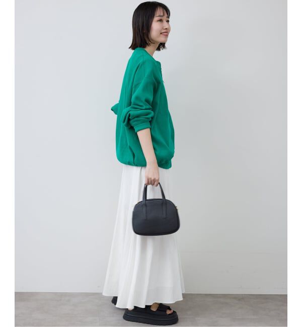 SLOBE IENA「《WEB限定/追加予約》ナイロンワッシャー切り替えギャザースカート」|スカート|